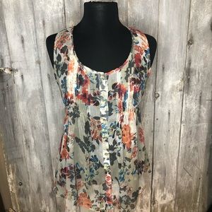 🌟NOT SOLD🌟Floral, sheer shirt